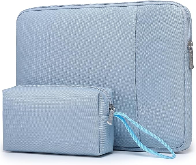 HYZUO 15-16 Inch Laptop Sleeve Bag Set for MacBook Pro 16 M4/M3/M2/M1 Pro/Max, 15" Surface Book, Notebook Case for 15" 15.6" HP Dell Lenovo ThinkBook Asus Acer Samsung Huawei, Pale Blue