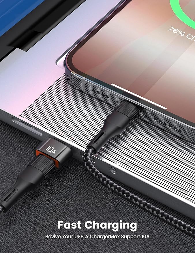 20Pack 200W USB C to USB Adapter, with Fast Charging & 480MB Data Transfer, USB C Converter for Apple Watch Ultra iWatch Series 8 7,iPhone 16 15 Plus Pro Max,Black