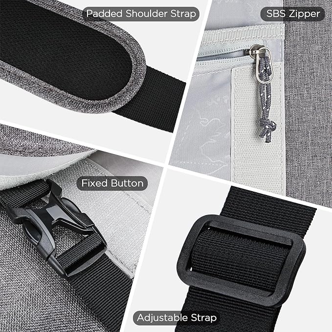OIWAS Messenger Bag for Women, 17 Inch Laptop Crossbody Bags Men Casual Satchel Shoulder Bag College Travel Office Briefcase (Grey, 17 inch)