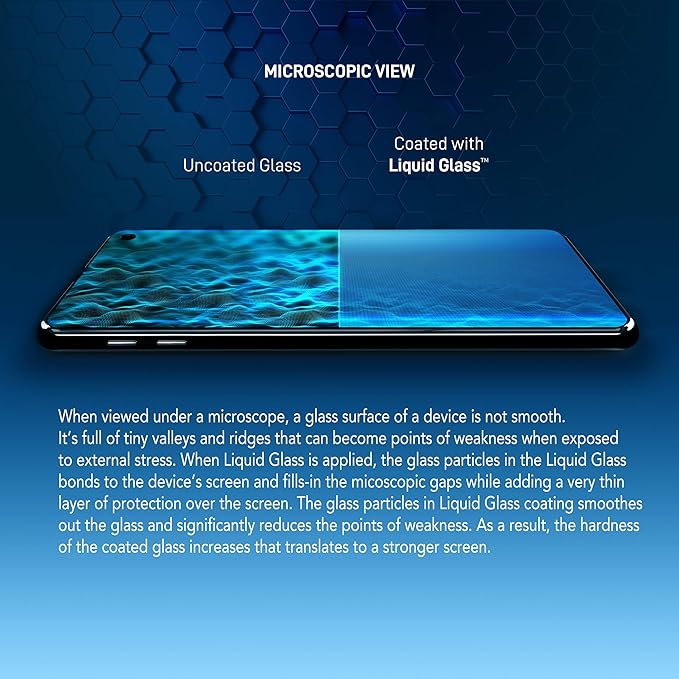 LIQUID GLASS Screen Protector for All Smartphones Tablets and Watches Scratch and Shatter Resistant Wipe On Nano Protection for Up To 4 Devices - Bottle