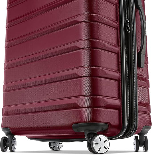 Samsonite Omni 2 Hardside Expandable Luggage with Spinner Wheels, 2-Piece Set (19/24), Nature Merlot