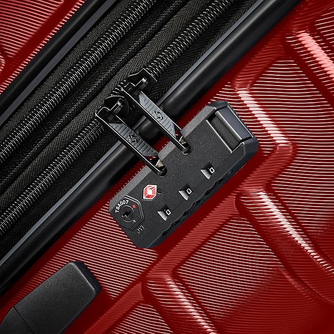 Samsonite Omni 2 Hardside Expandable Luggage with Spinner Wheels, 2-Piece Set (19/24), Arrow Red