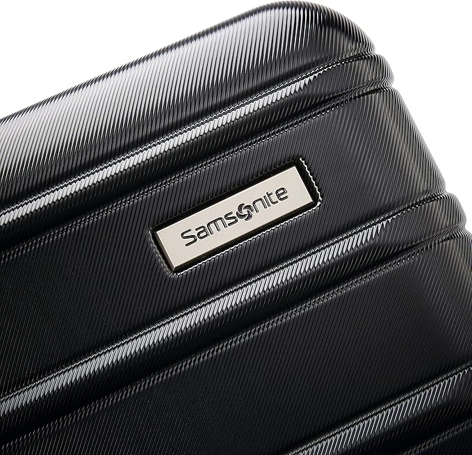 Samsonite Omni 2 28-Inch Large Checked Hardside Luggage with 360° Spinner Wheels - Scratch Resistant Hardshell - TSA Lock - Expandable Polycarbonate Shell for Lightweight Travel - Midnight Black