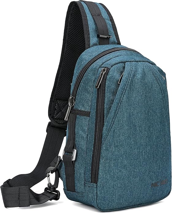 NICGID Sling Bag Chest Shoulder Backpack Crossbody Bags for Tablet Laptop Outdoor Hiking Men Women