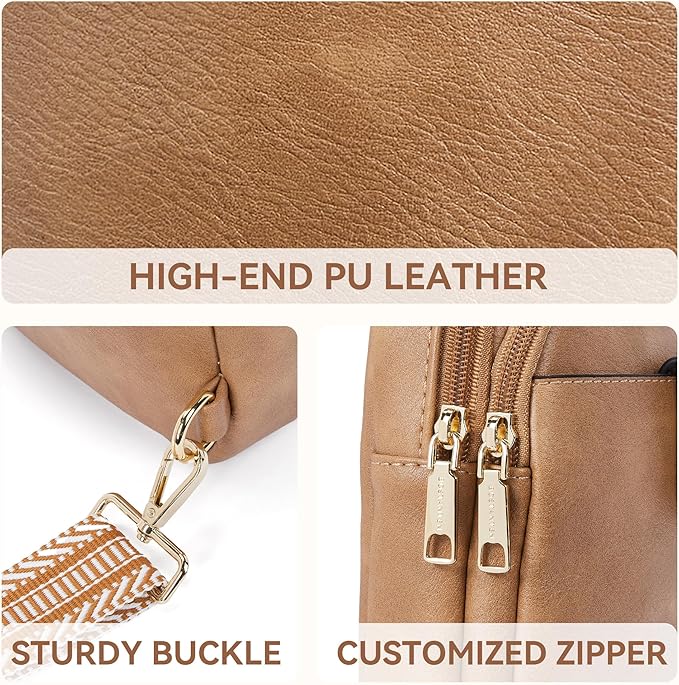 BOSTANTEN Small Sling Bag Crossbody Bags for Women Trendy Crossbody Purse Leather Chest Bag