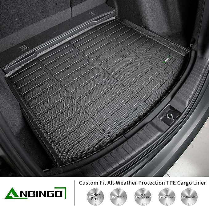 ANBINGO®Fit for Toyota RAV4 (Only Hybrid) Floor Mats 2019-2025 Mat for RAV4 Hybrid Car Mats All Weather Mats for RAV4 TPE Car Mat Rugs for Toyota Hybrid Rubber Trunk Carpet