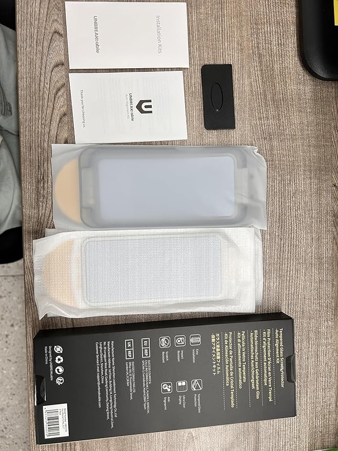 UNBREAKcable 3-Pack Screen Protector for iPhone 15 Pro Tempered Glass - [One-Pull Perfection] [Auto Dust-Elimination] [9H+ Hardness] [99.99% HD Clear] Full Coverage for iPhone 6.1 inch