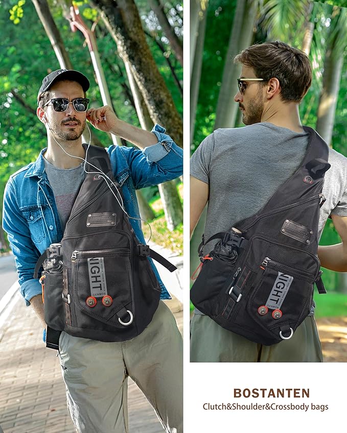 Large Sling Backpack, Sling Chest Bag Shoulder Crossbody Daypacks Fits 14.1-Inch Laptop for Travel Outdoor Men Women