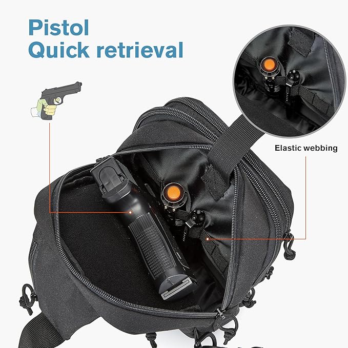 Wotony Tactical Crossbody Bag for Men - Durable Sling Bag with Cross Body Design EDC Shoulder bag