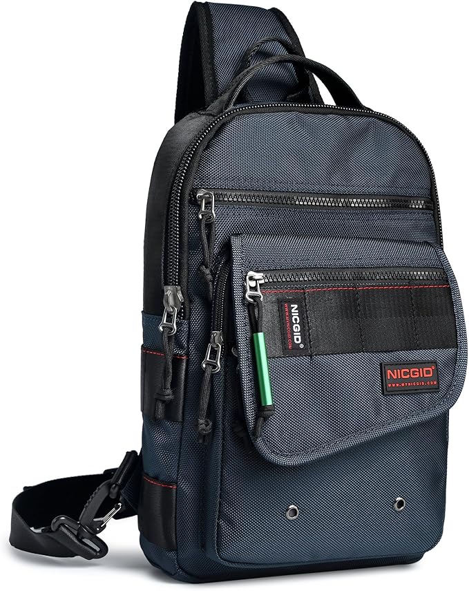 NICGID Sling Bags, Chest Shoulder Backpacks Crossbody Purse Outdoor Chest Bag Travel Backpack for Men Women