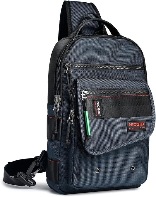 NICGID Sling Bags, Chest Shoulder Backpacks Crossbody Purse Outdoor Chest Bag Travel Backpack for Men Women