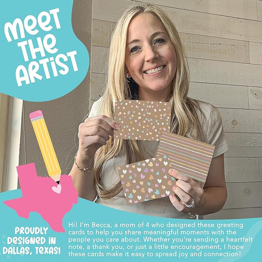 Hadley Designs Blank Cards and Envelopes 4x6-24 Blank Note Cards with Envelopes, Notecards Stationery Sets, Notecards Bulk, Stationary Sets, Note Paper Stationery, Rustic Pretty Stationary