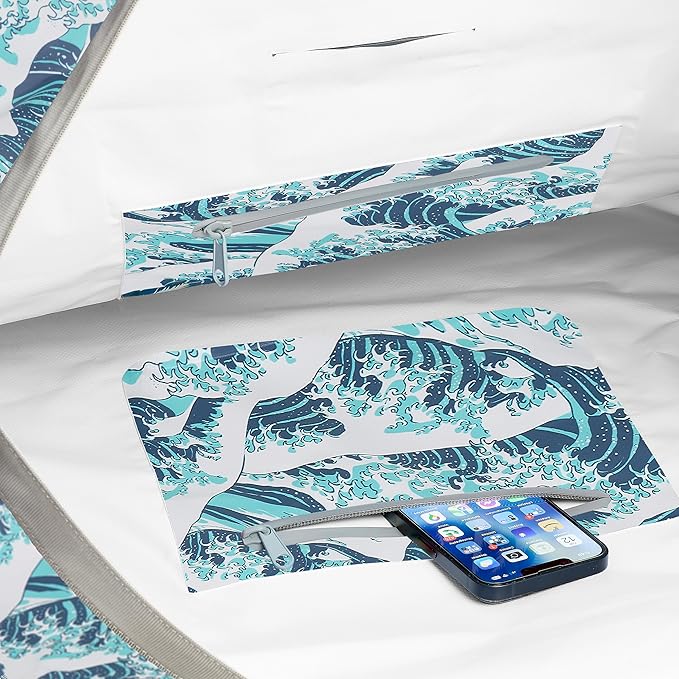 Skog Å Kust Duffelsak Heavy Duty Waterproof Duffel - Gear Bag for Sports, Travel, & More - 60L Waves