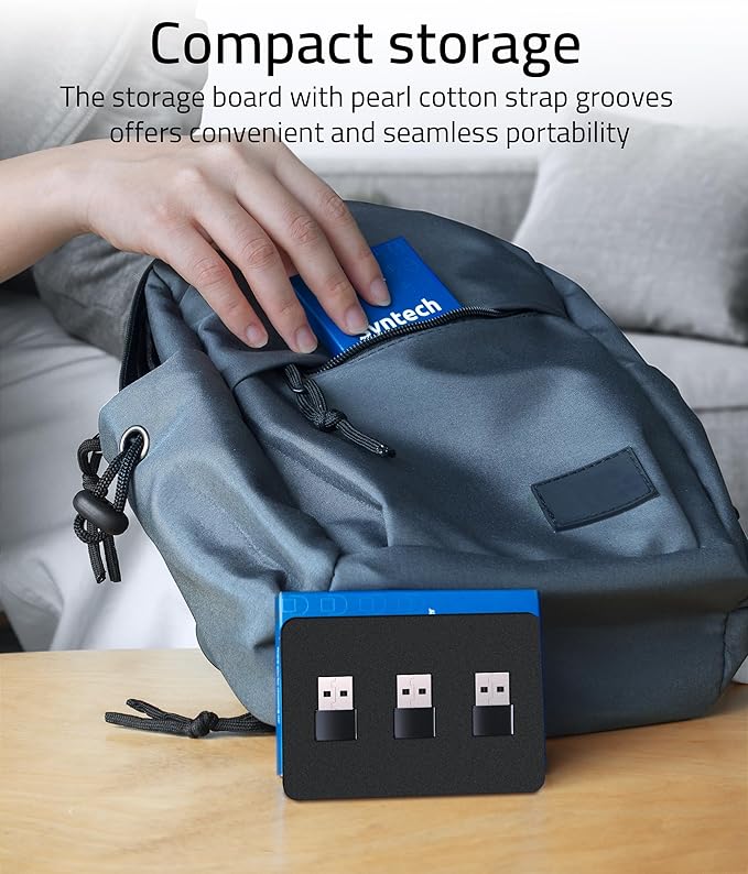 Syntech USB C Female to USB Male Adapter Pack of 3, Type C to USB A Converter Compatible with iPhone 17/16/15/14/13 Pro Max iPad Air 7 6 Apple Watch Series 10/9/8 AirPods 3 Samsung Galaxy etc, Black