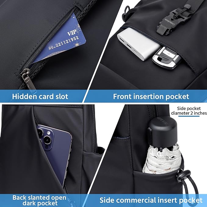 Men's Large Capacity Crossbody Chest Bag, Travel-Ready Sling Pack for Weekend Trips, Waterproof Anti-Scratch Shoulder Bag, Small Backpack, Gift for Men