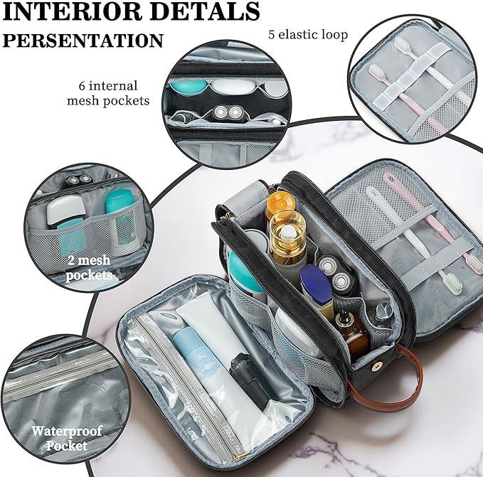 YOOLIFE Initial Toiletry Bag - Personalized Gifts for Women, 18th 20th 21st 30th 40th Birthday Gifts for Women Her, Personalized Initial Makeup Cosmetic Bags Sister Daughter Teacher Mom Gift L Pink