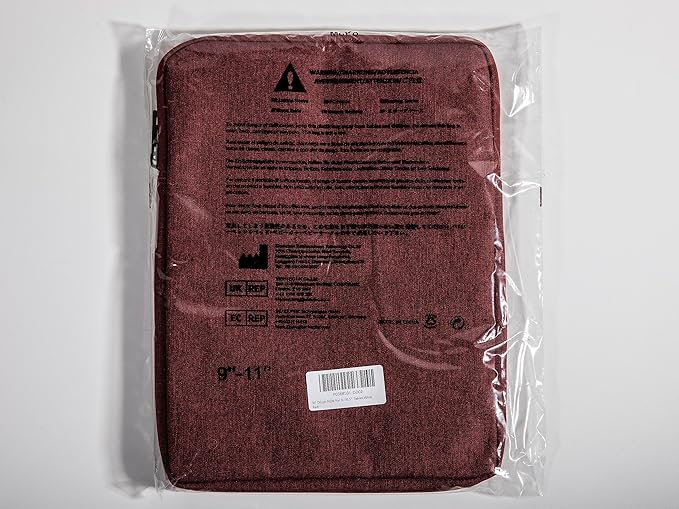MoKo 9-11 Inch Tablet Sleeve Bag Carrying Case Fits New 11inch iPad Air M3, iPad A16 2025, iPad Pro 11 M4, Air 5/4/3, iPad 10/9/8th Gen, Tab S8/S9 11", Wine Red