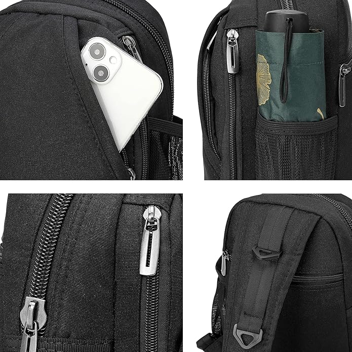 NICGID Sling Bag Chest Shoulder Backpack Crossbody Bags for Tablet Laptop Outdoor Hiking Men Women