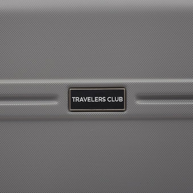 Travelers Club Skyline Spinner Luggage, Gray, 22-Inch Carry-On